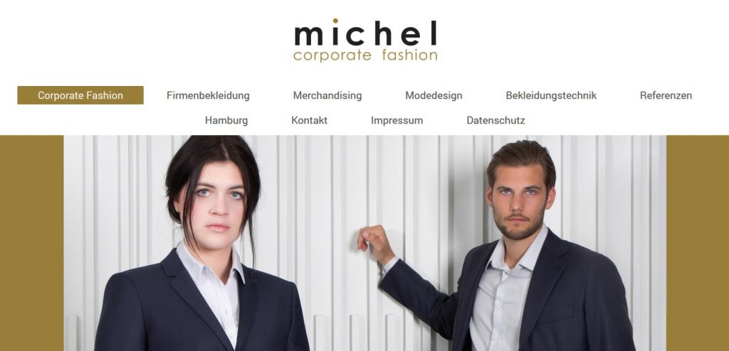 Firmenhomepage www.michel-corporatefashion.de by WebMichel